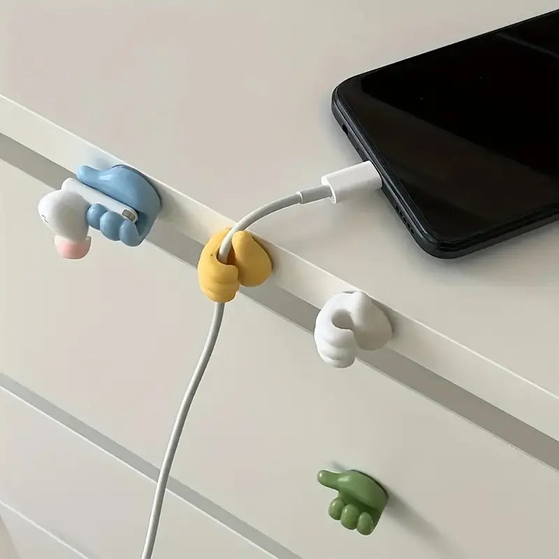 5pcs Thumb-Shaped Cable Organizer Clips