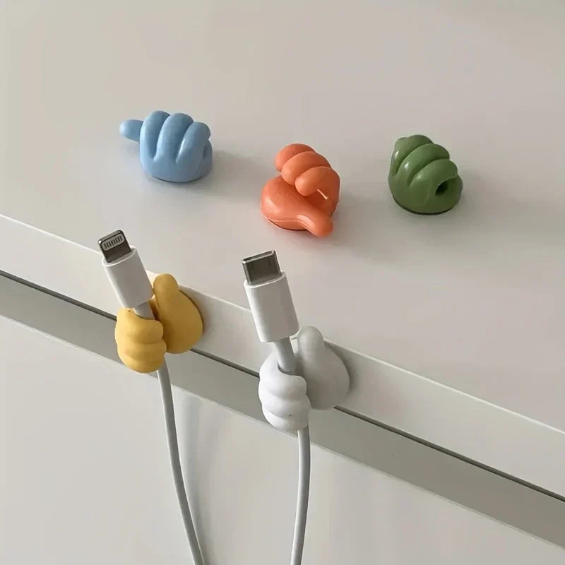 5pcs Thumb-Shaped Cable Organizer Clips