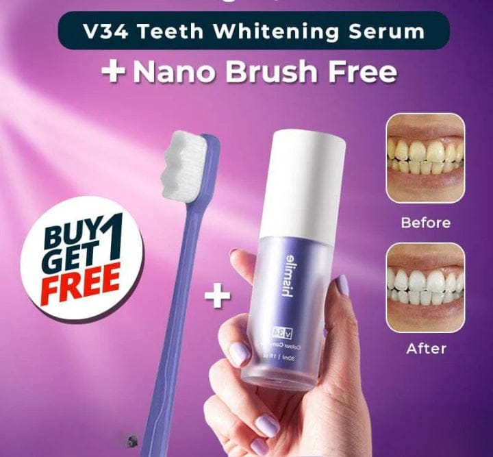 ✨ HiSmile V34 Purple Teeth Whitening Serum – Instant Stain Removal & Brighter Smile 💜😊